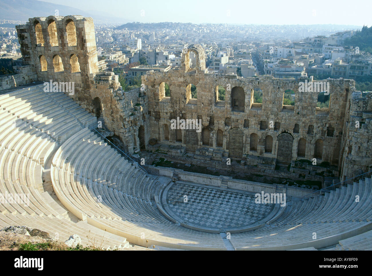 Irodou Attikou Theater Akropolis Athen Griechenland Stockfoto