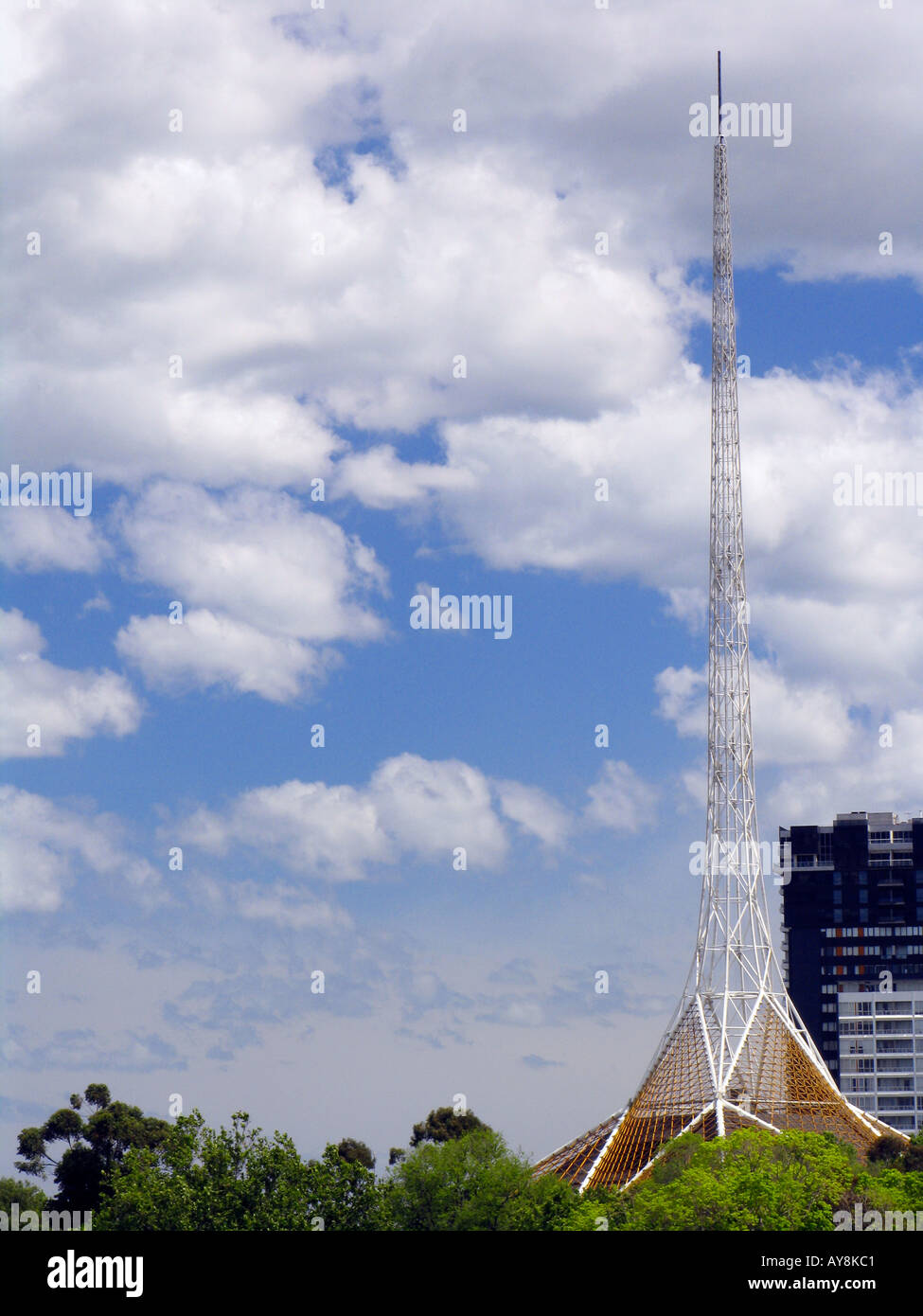 Arts Centre Melbourne Turmspitze Australien Stockfoto