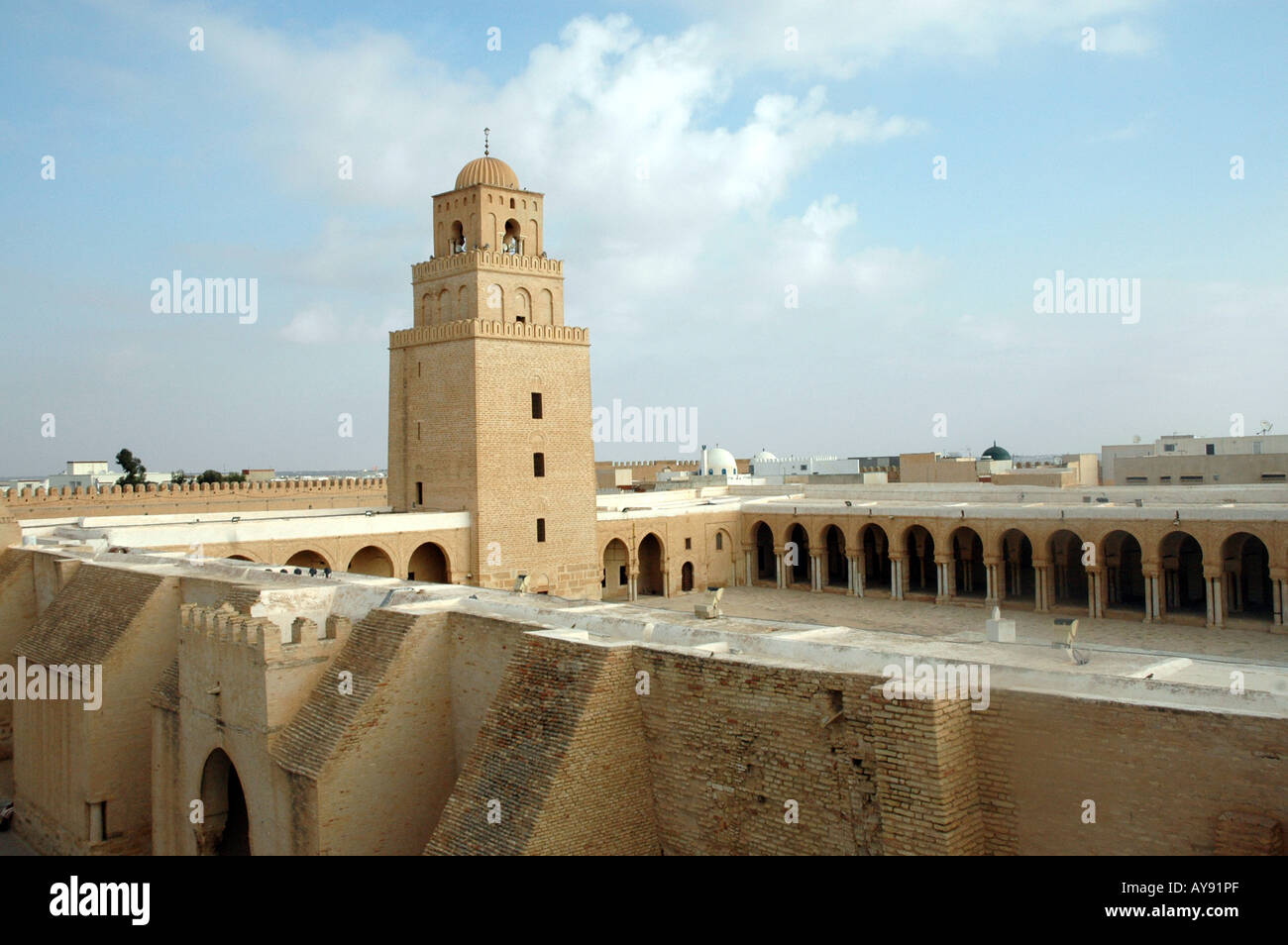 Sidi Okba Moschee genannt auch große Moschee, Kairouan in Tunesien Stockfoto