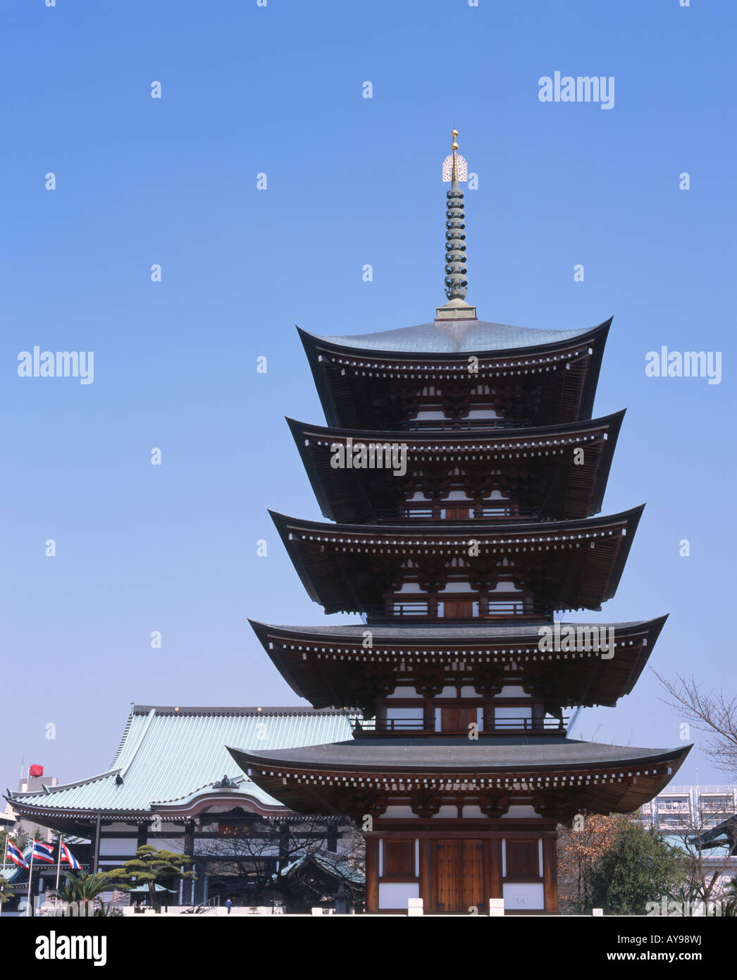 5 Geschichte Pagode des Nittaiji-Tempels, Nagoya Stockfoto