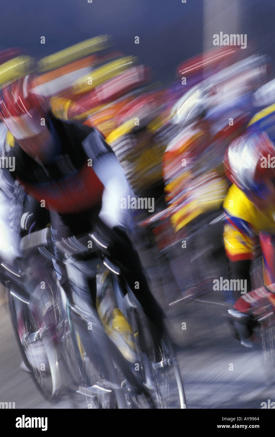 Motion blur Action Shot der Bike Race Stockfoto