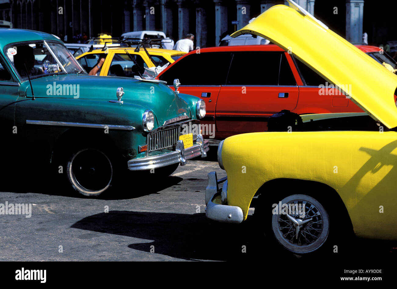 Amerikanische Autos Havanna Kuba Mittelamerika Stockfoto