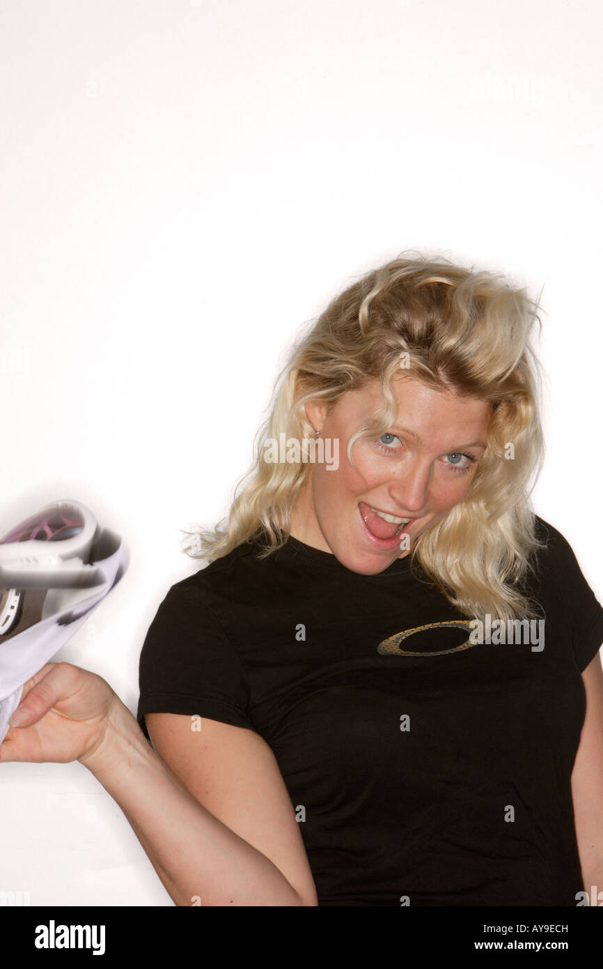 VICCI MILLER SNOWBOARD MODE Stockfoto