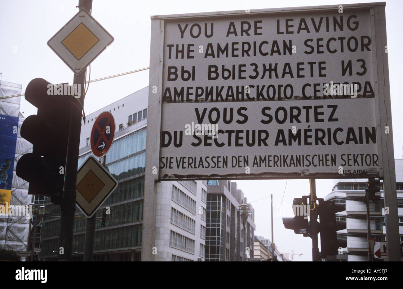 Checkpoint Charlie, Berlin Stockfoto