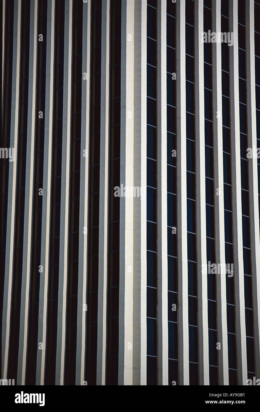 Nahaufnahme abstrakte Ecke Muster auf architektonischen Gebäude. Die Innenstadt von Wolkenkratzer vertikale Geld Wallstreet Stockfoto