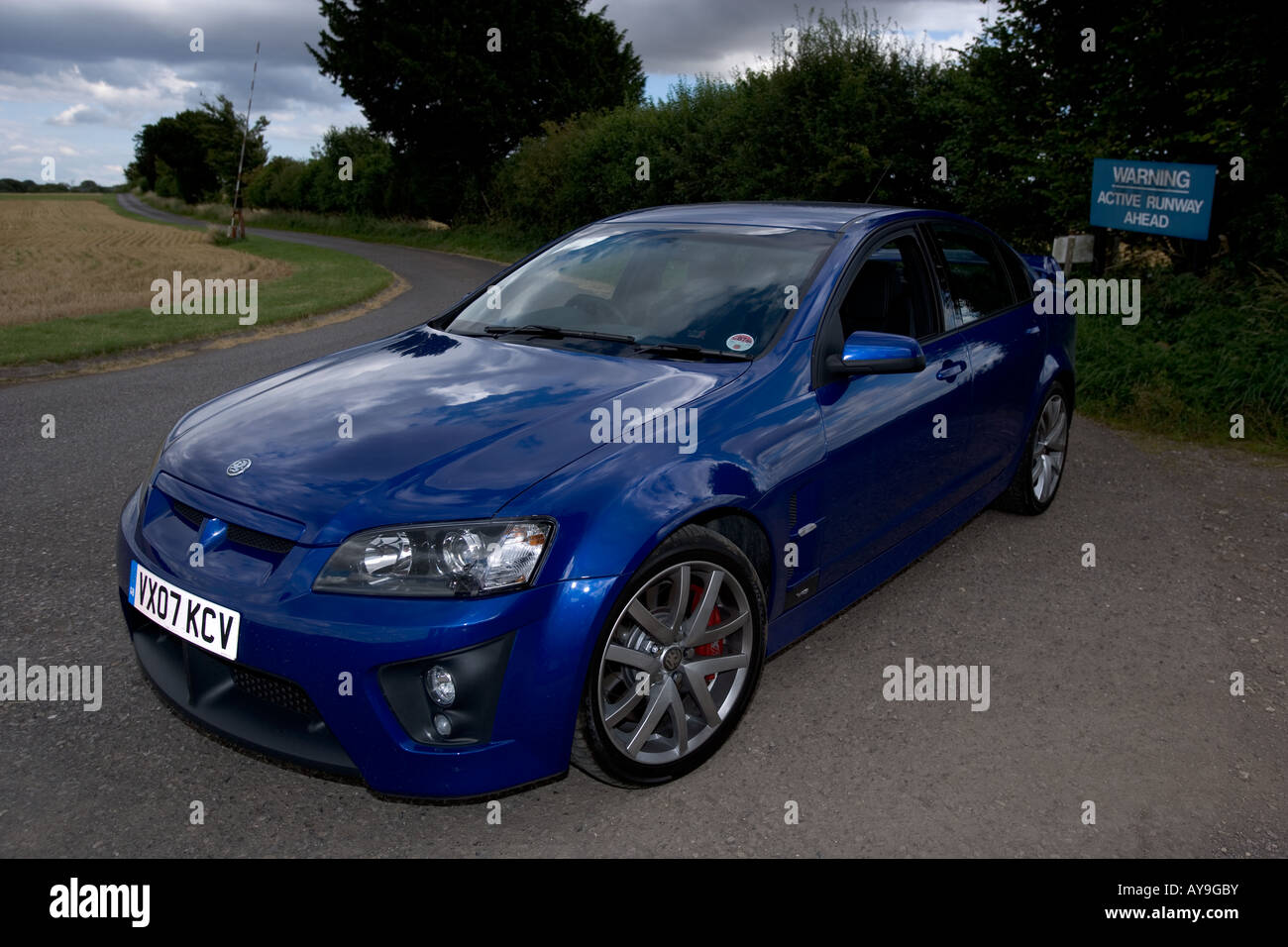 VAUXHALL VXR8 BLAU 2008 Stockfoto