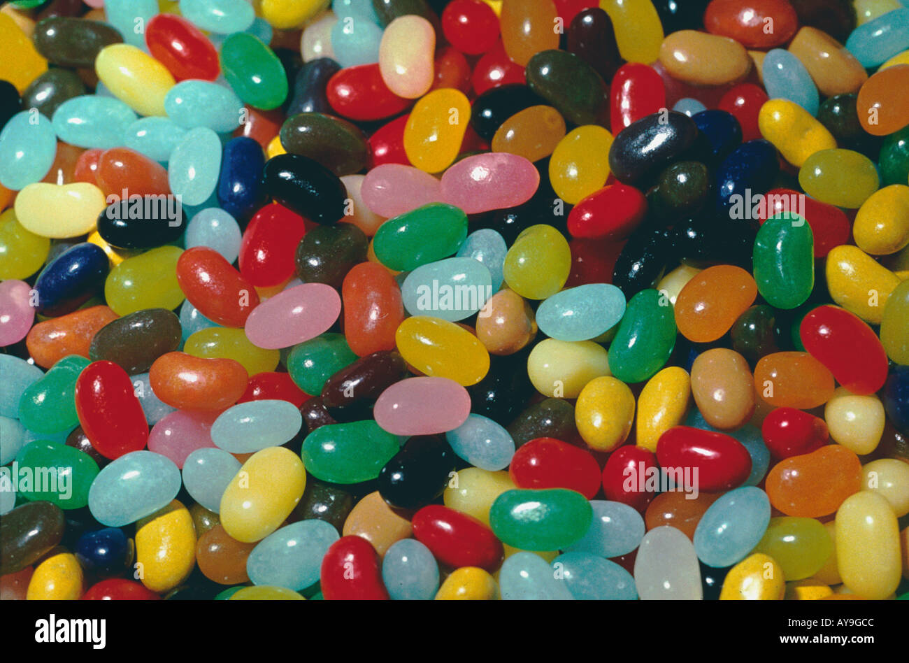Nahaufnahme von bunten Geleebohnen jeden Geschmack Bohnen. von Harry  Potter, Ronald Reagan Essen Textur Hintergrund bevorzugt Stockfotografie -  Alamy
