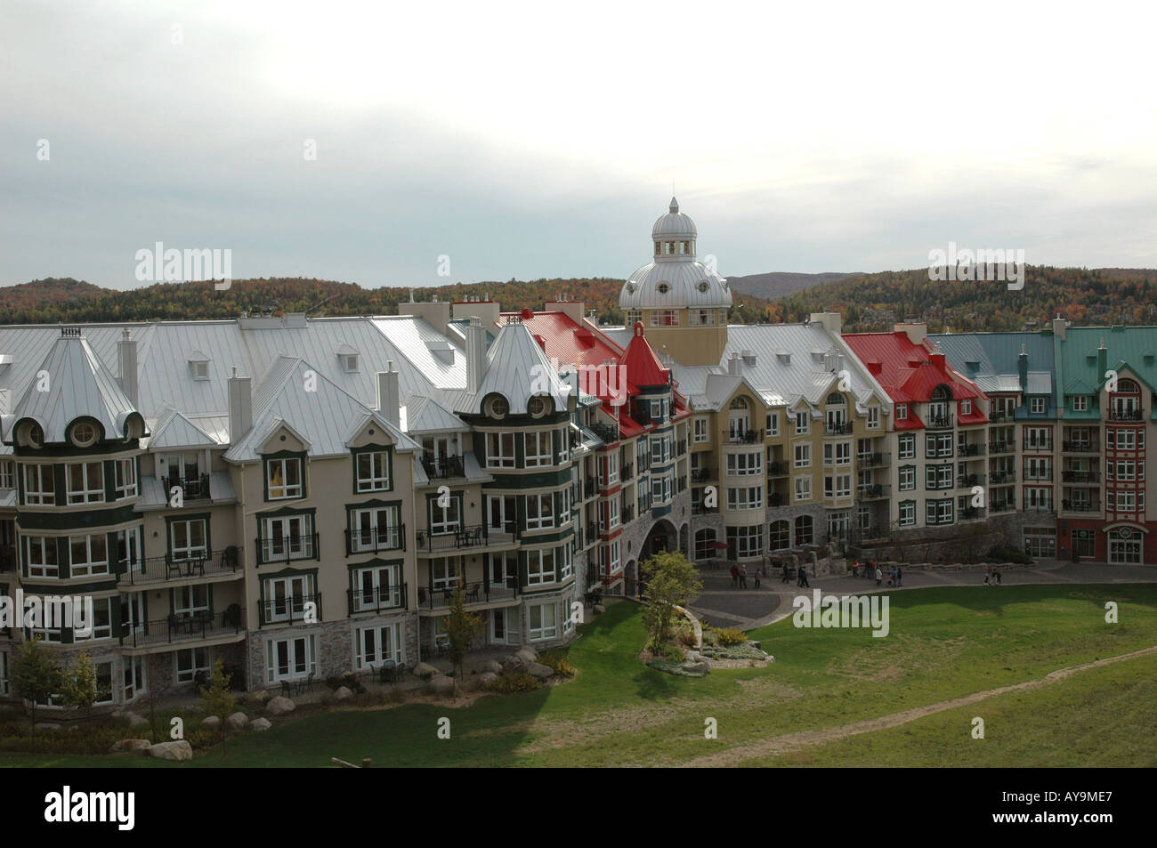 Mt Tremblant Holiday Village Centre, Kanada, Quebec Stockfoto