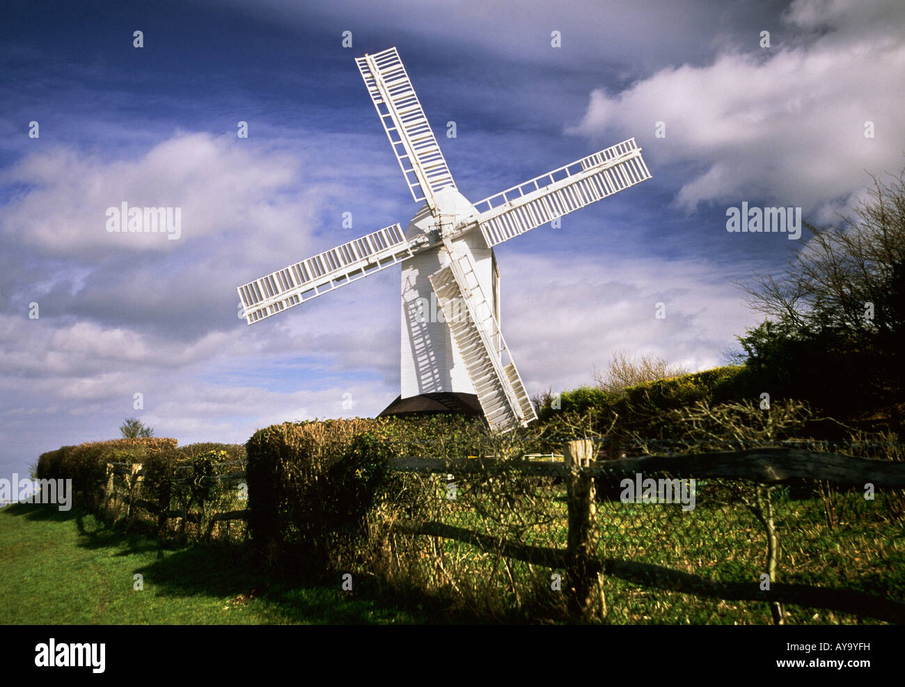 Jill Windmill in der Nähe von Clayton South Downs East Sussex Stockfoto