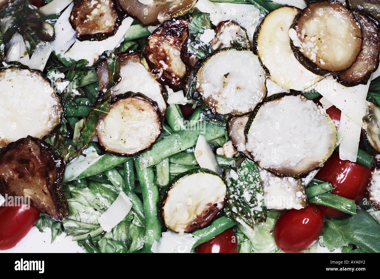 Italienischer Gemüsesalat hautnah Stockfoto