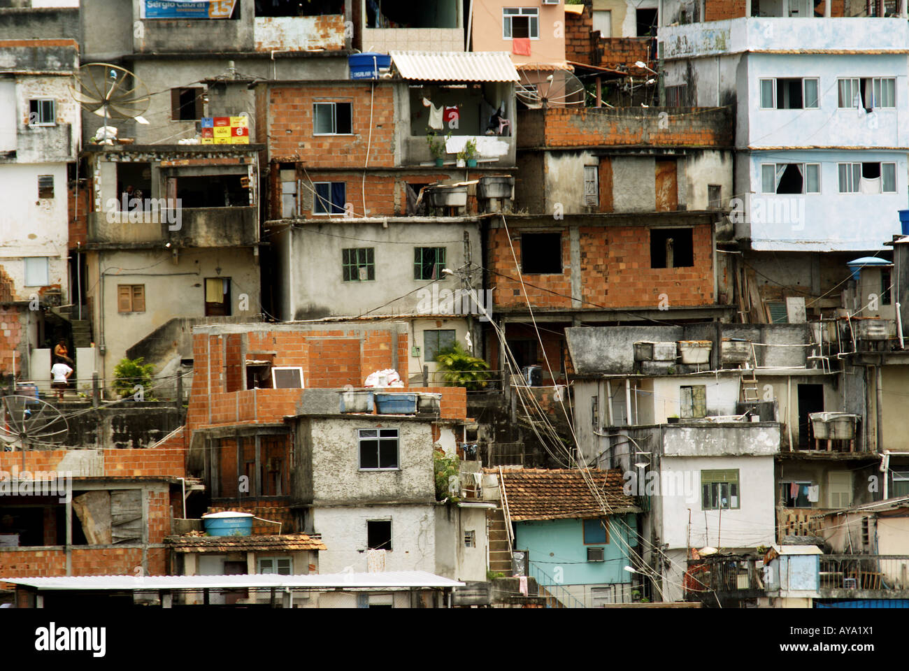Slum (Favela) Rio Comprido, Rio De Janeiro, Brasilien Stockfoto