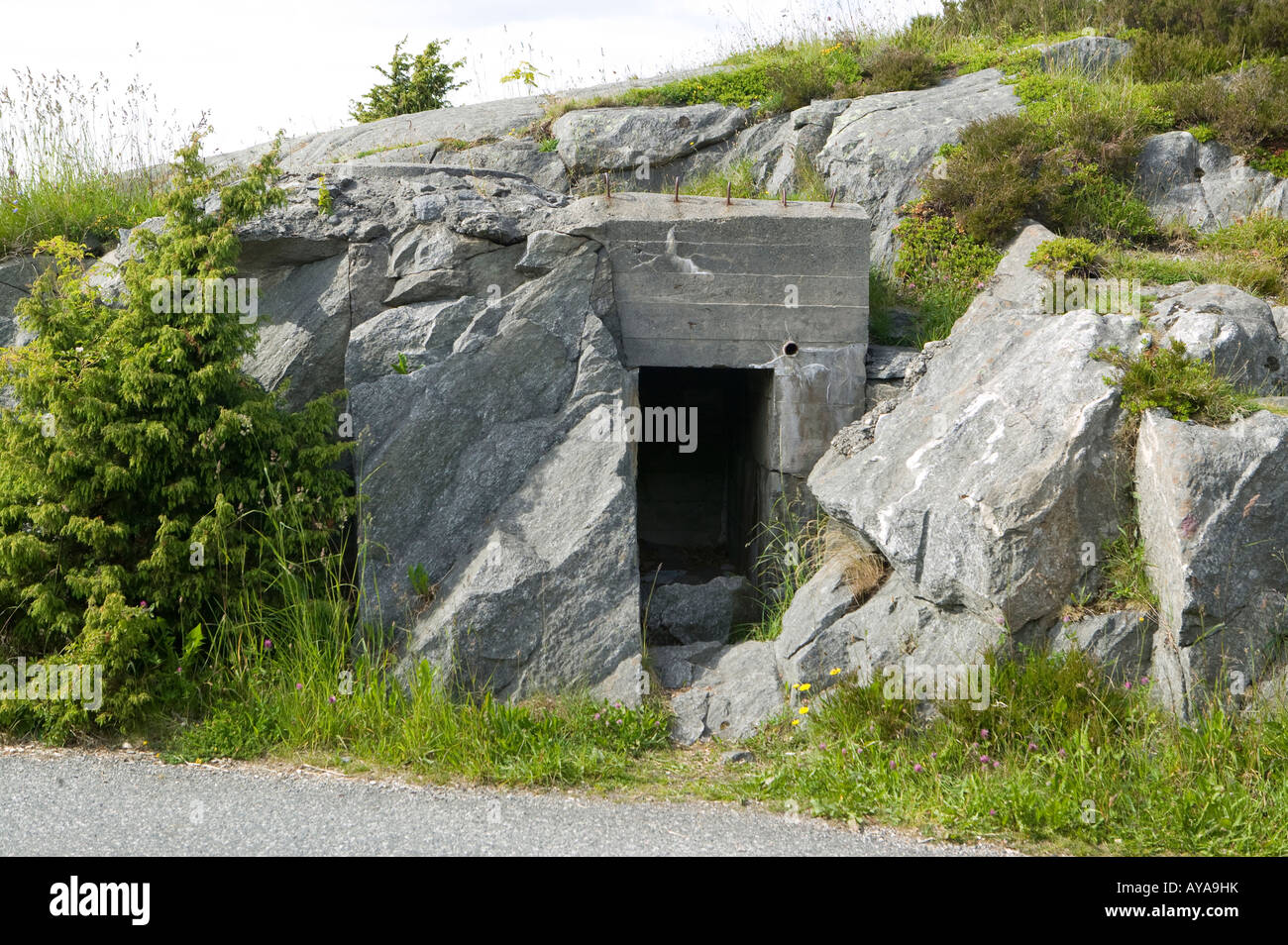 Europa, Norwegen, Bergen, Bunker, Invasion, Welt, Krieg, II, Welt, Krieg, innen, Tunnel, Architektur, Höhle, Krieg, Verteidigung, Reisen, Stockfoto