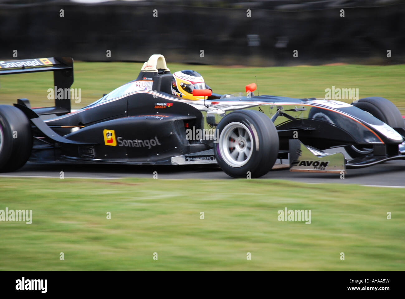 Ricardo Teixeira in der ultimative Motorsport Mygale-M08F3 2008 britische Formel 3-Rennwagen am Oulton Park Cheshire England Stockfoto