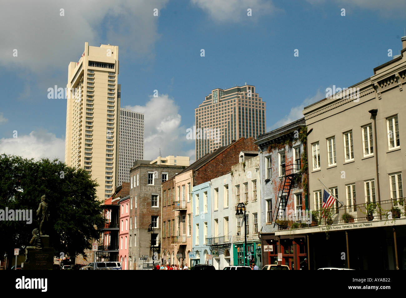 Skyline von New Orleans LA Louisiana French Quarter und der Innenstadt Stockfoto