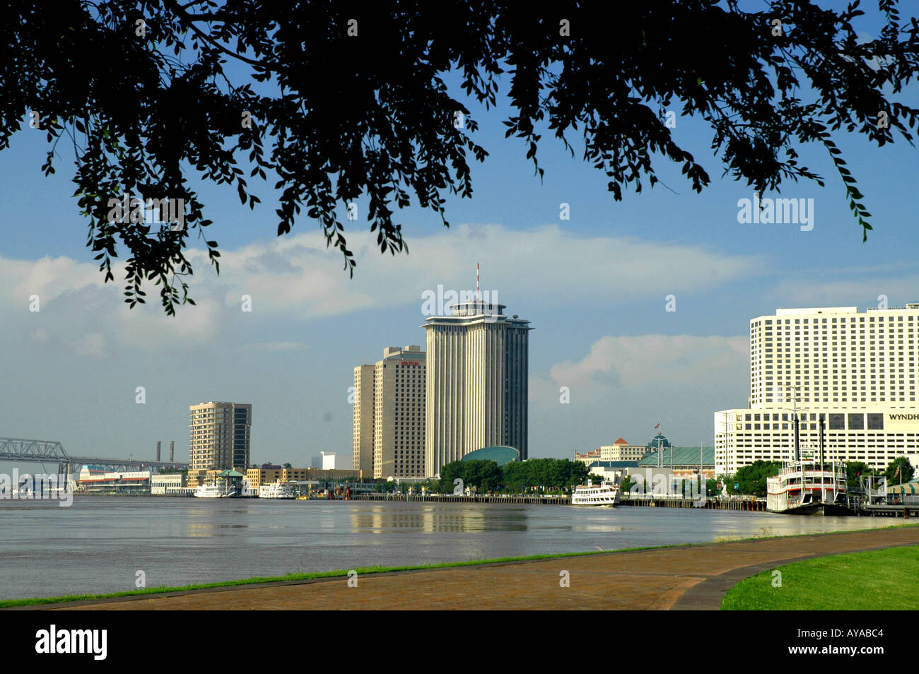New Orleans LA Louisiana Flusspromenade Stockfoto