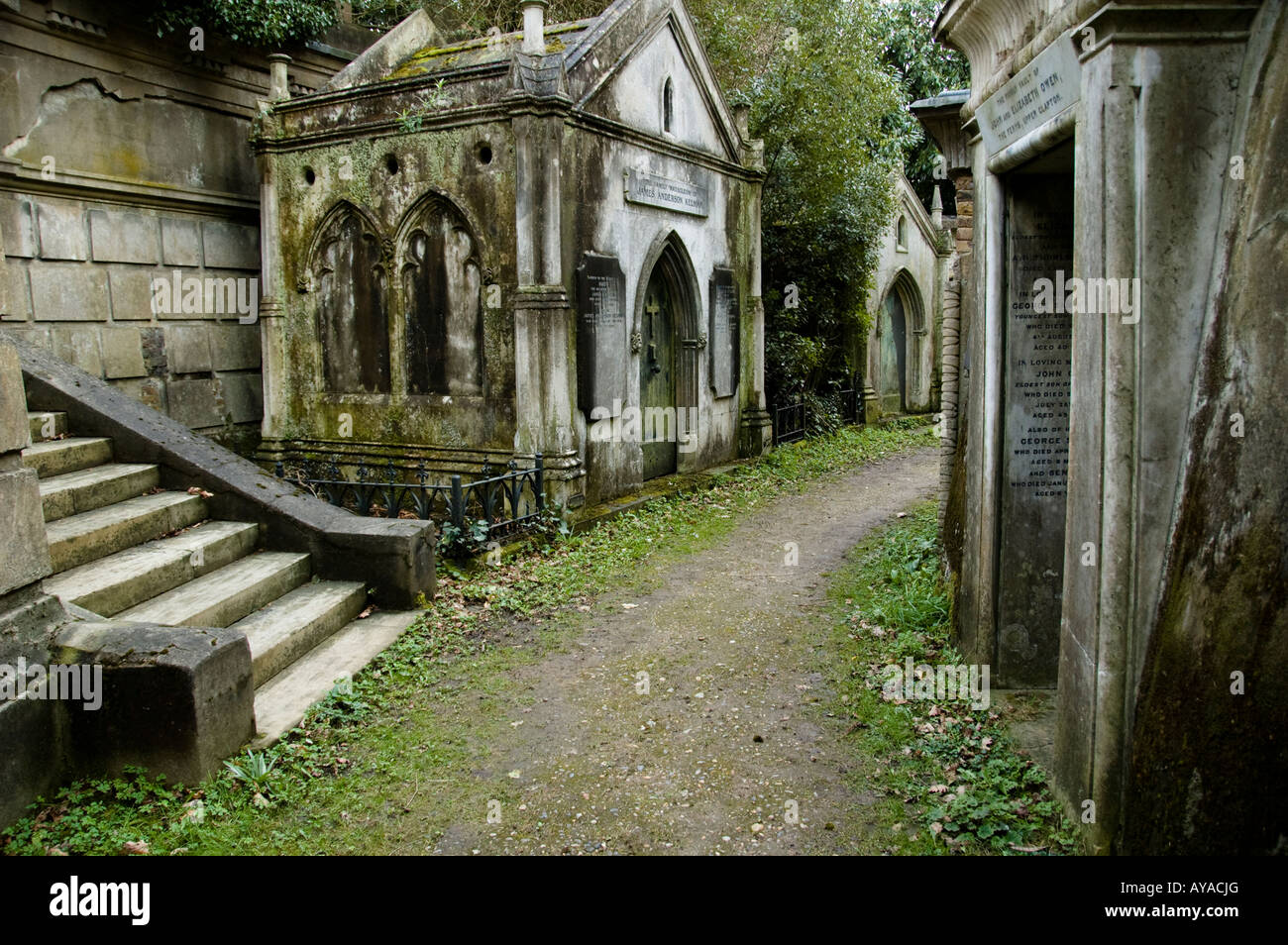 Highgate Cemetery in London, UK Stockfoto