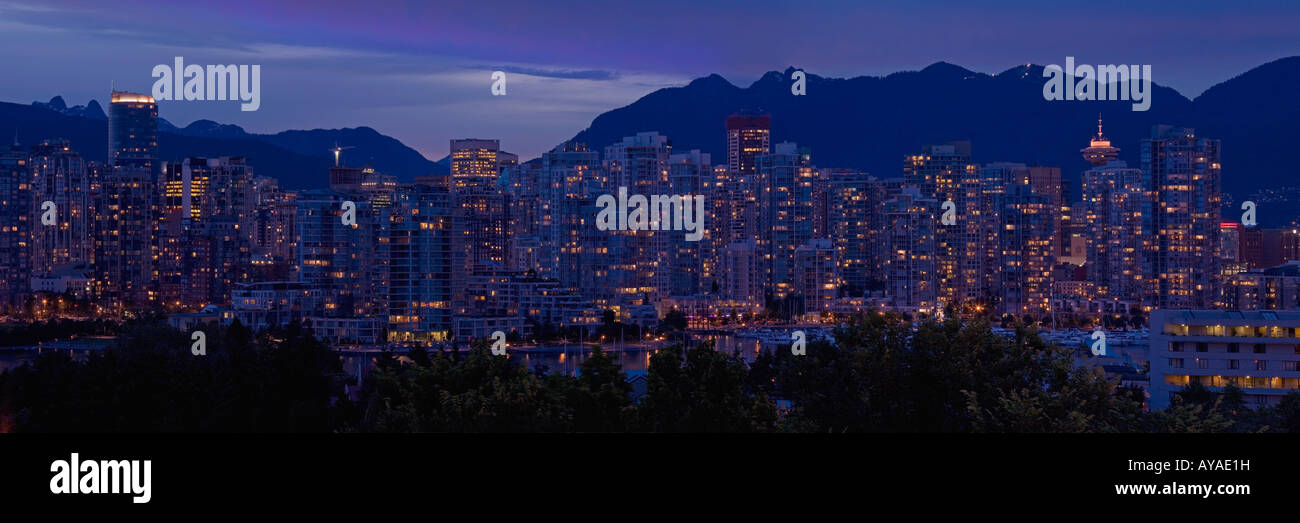 Panorama der Innenstadt von Vancouver, British Columbia, Kanada Stockfoto
