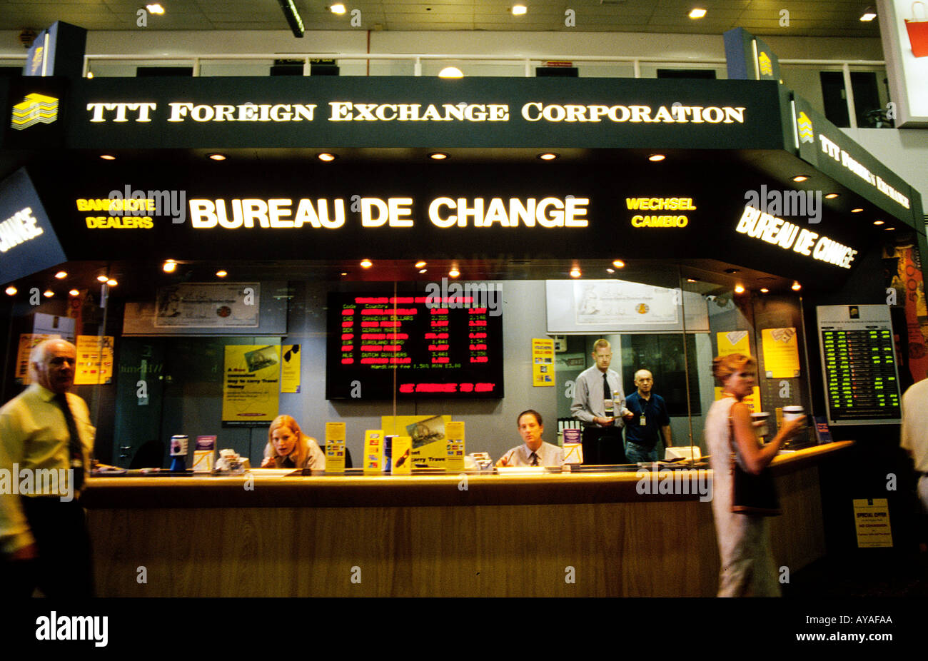 Bureau de Change Stockfoto