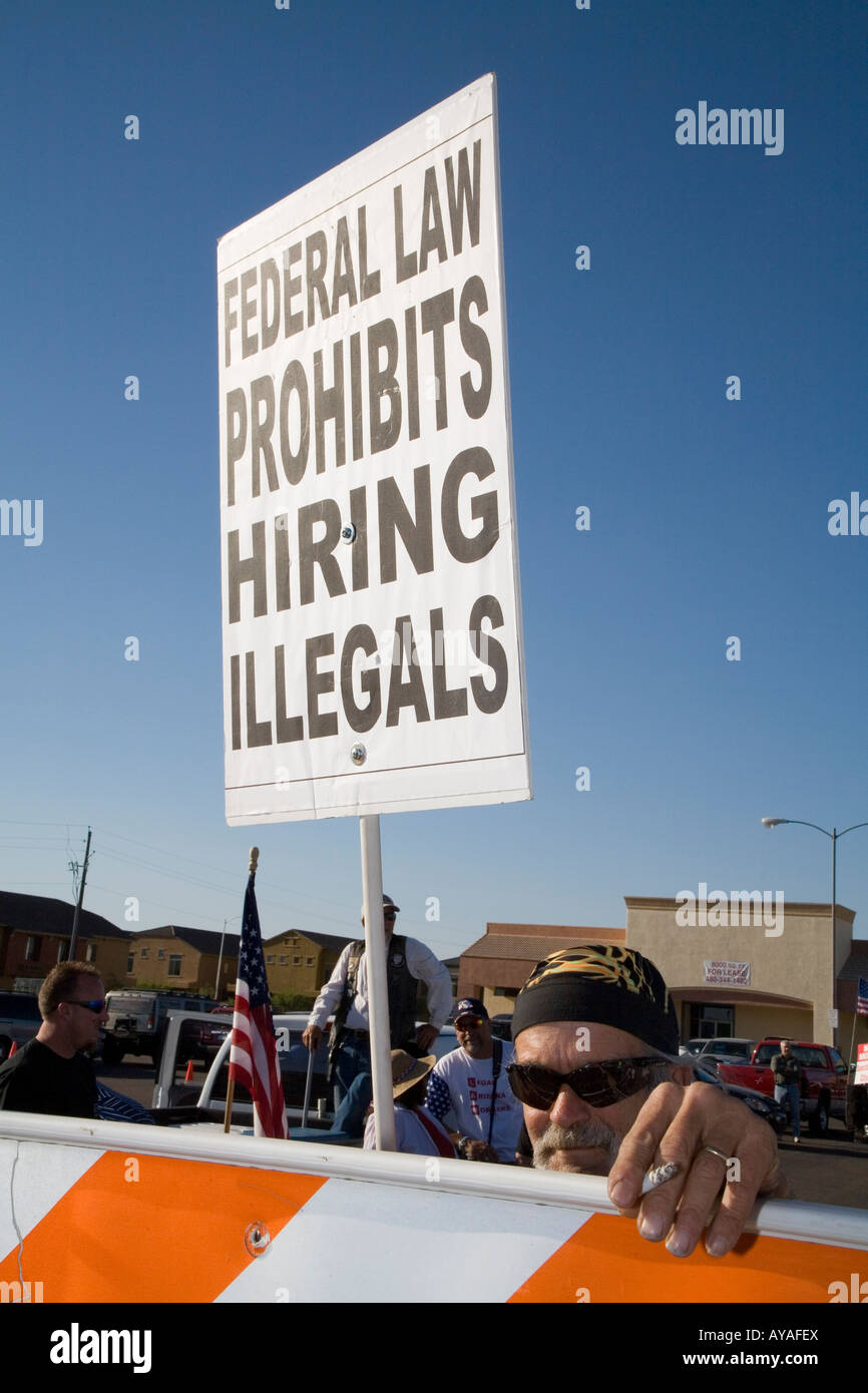 Einwanderung-Protest Stockfoto