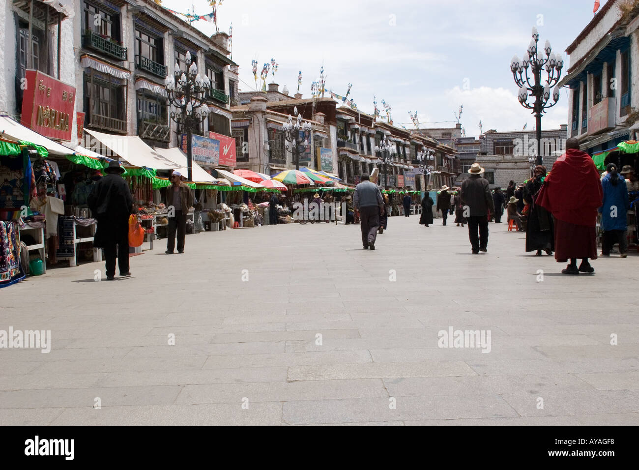 Berühmten Barkhor Square in Lhasa-Tibet Stockfoto