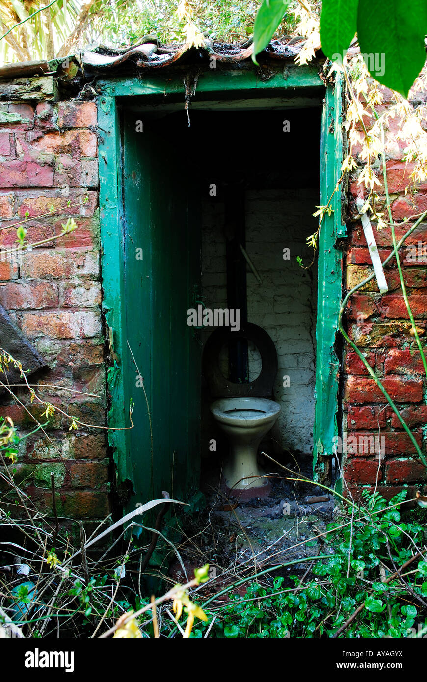 Außentoilette Reihenhaus Haus England Stockfotografie Alamy