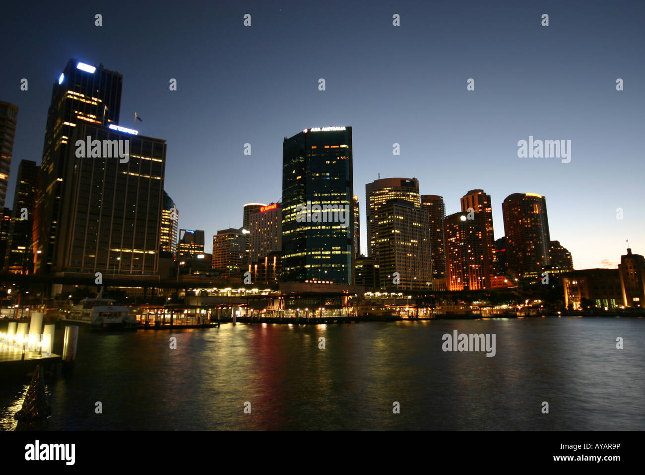 Blick auf die Skyline von Sydney und Hafen Stockfoto