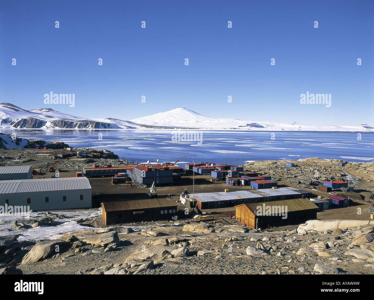 Italienisch-Terra-Nova-Basis-Ross-See-Antarktis Stockfoto