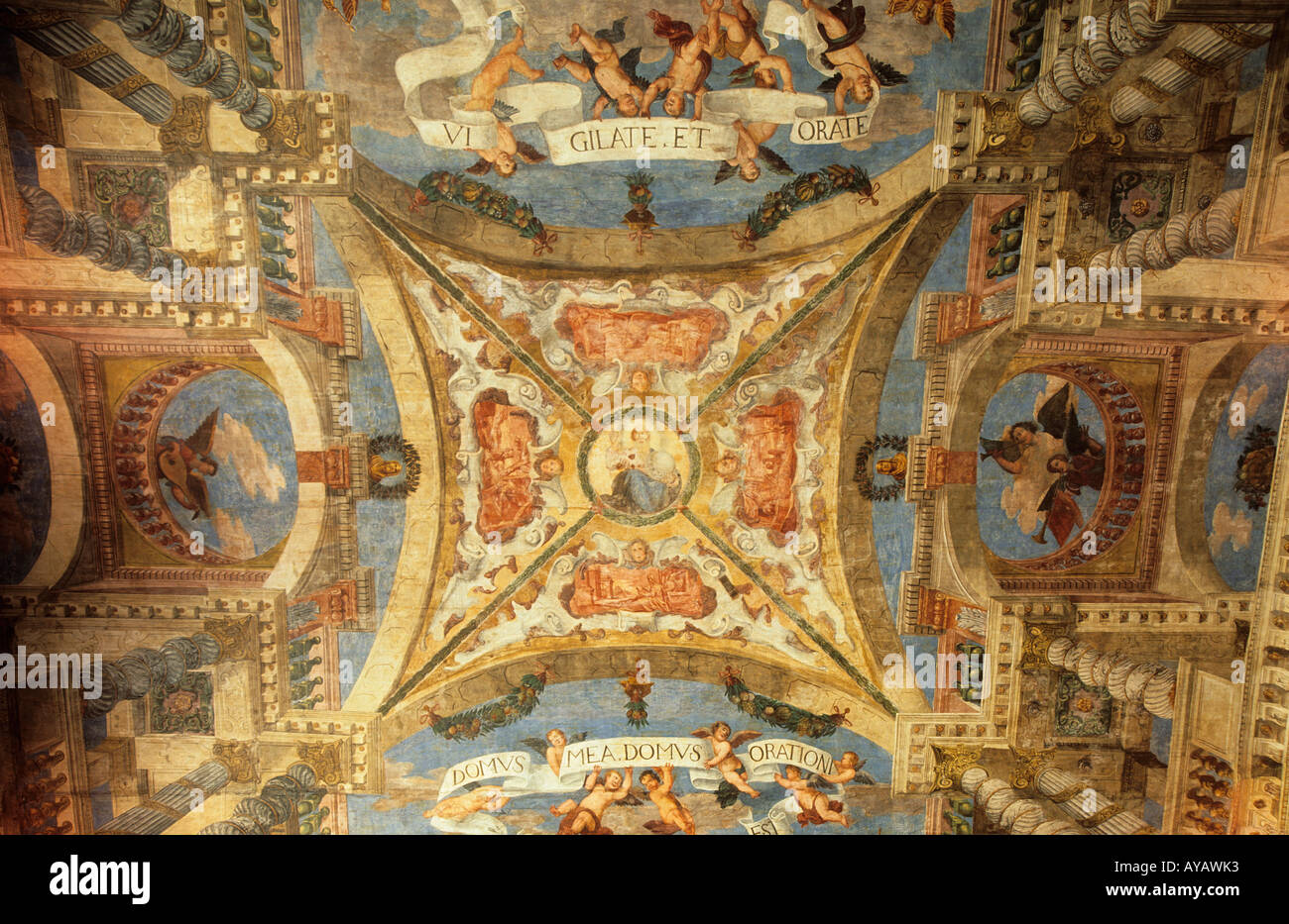 Sant Alvise Kirche Innendecke Malerei Detail von A Torri und P Ricchi 1674 Stockfoto