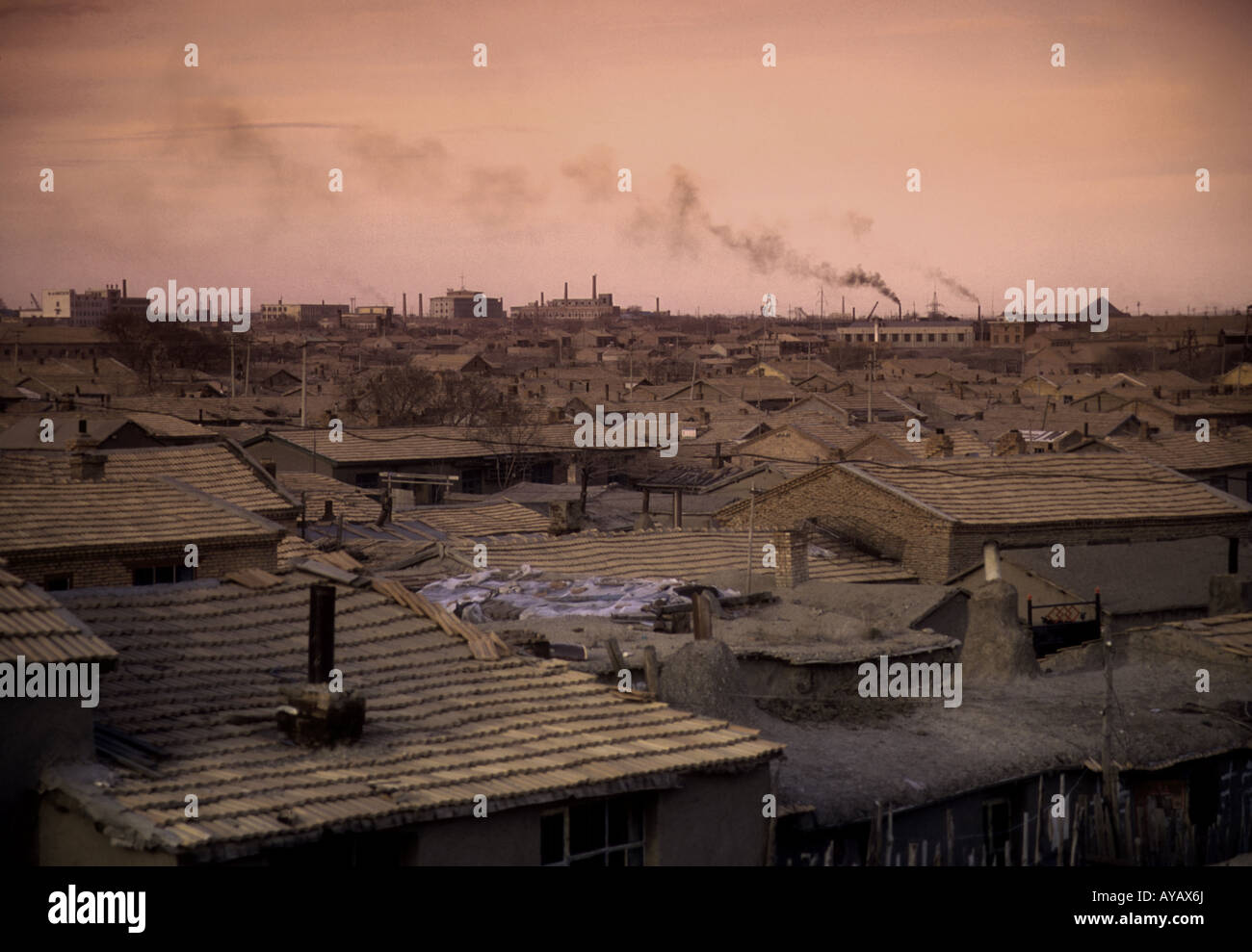 Innere mongolische Kohle Bergbau Stadt von Zalai Duoer in der Nähe von Manzhouli im Osten der Inneren Mongolei Stockfoto