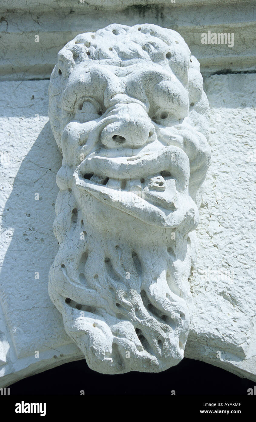 Santa Maria Formosa externe Wasserspeier Detail weiß Venedig Stockfoto