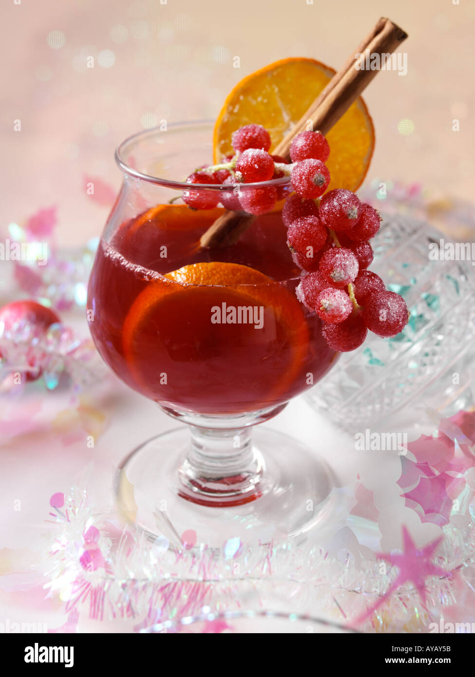 Weihnachten Früchtepunsch Stockfoto