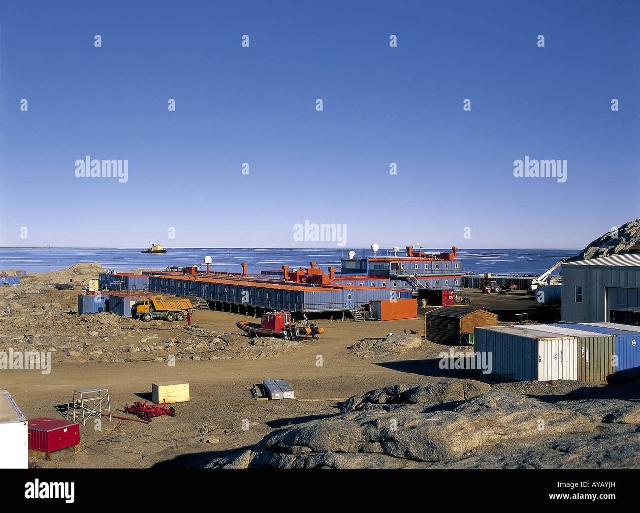 Italienisch-Terra-Nova-Basis-Ross-See-Antarktis Stockfoto