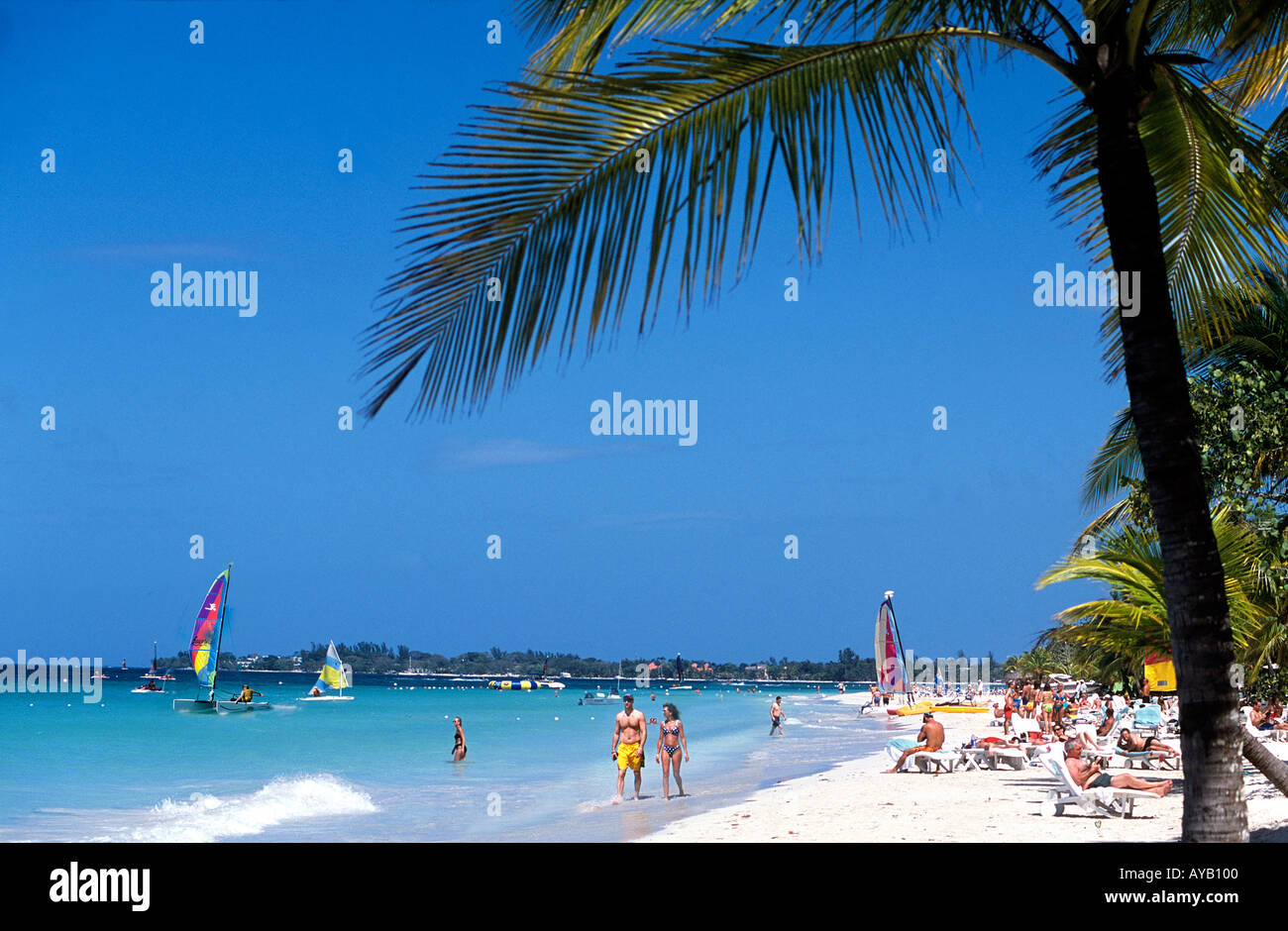 Negril Beach in Jamaika Stockfoto