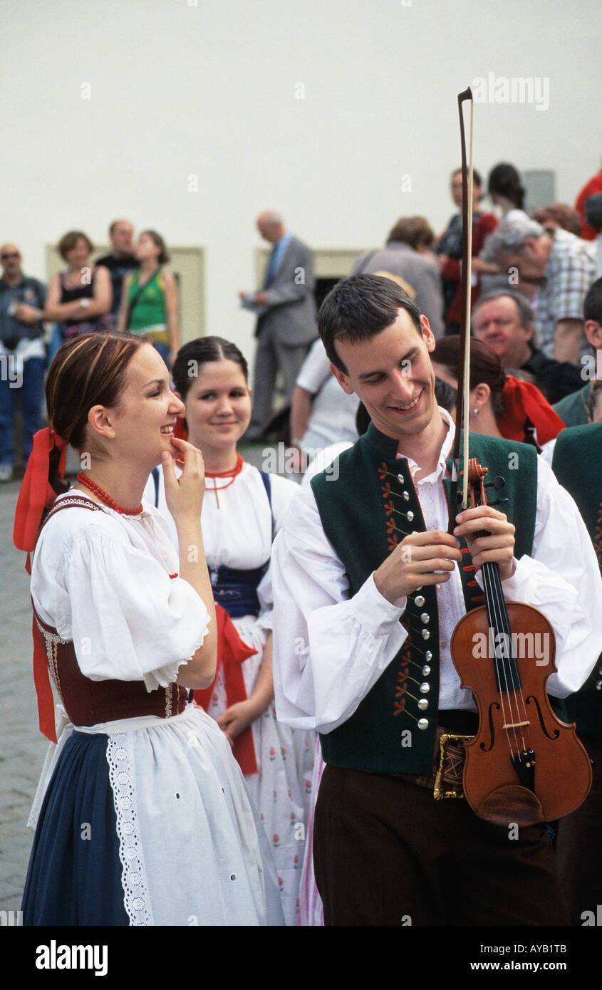 Folk-Gruppe in Mala Strana oder kleinen Viertel von Prag Stockfoto