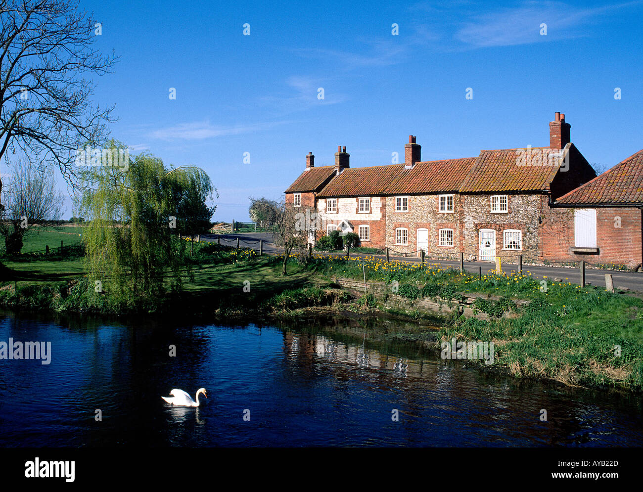Dorf von Burnham Overy Norfolk England Stockfoto