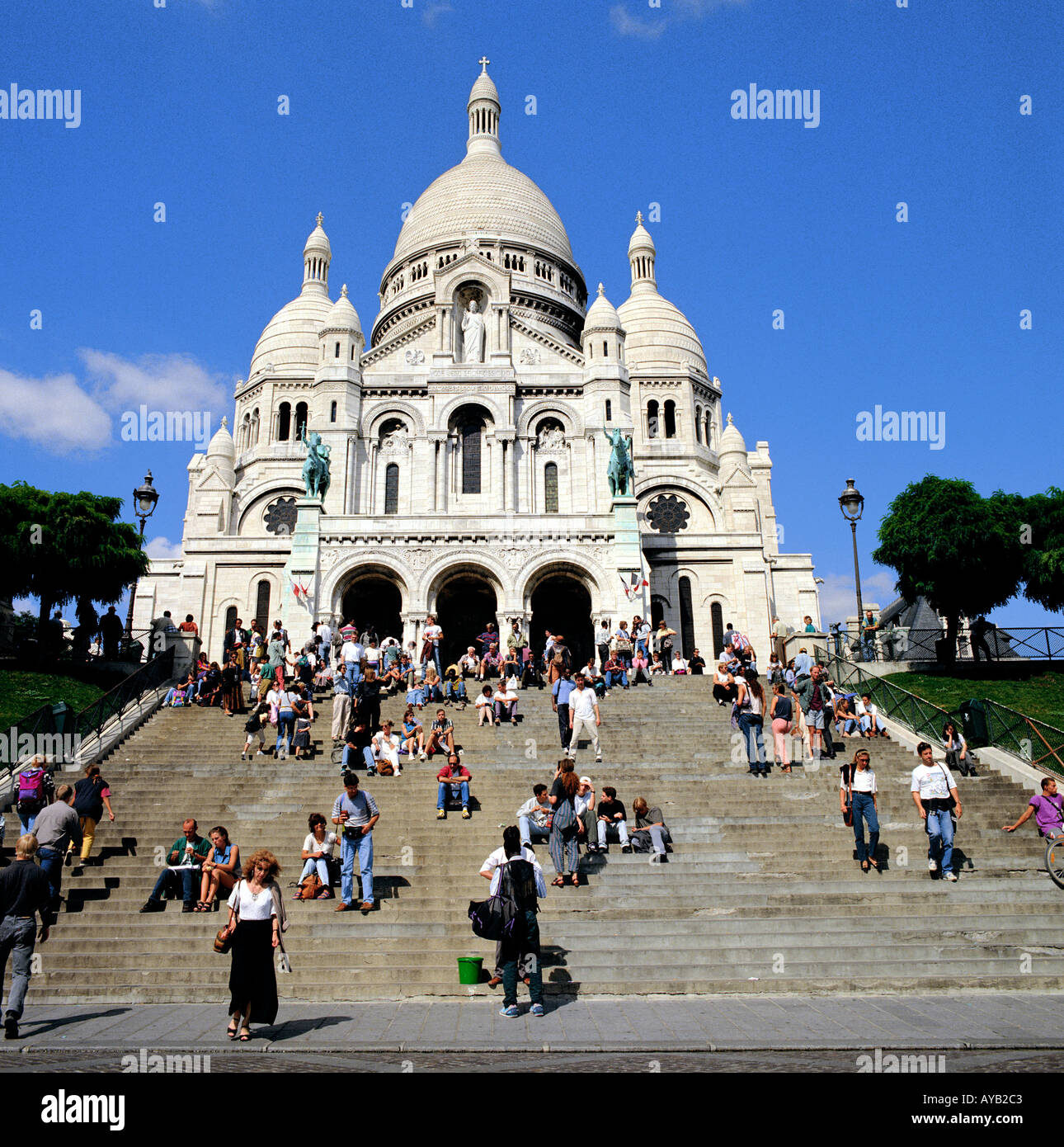 Das berühmte "Sacre Coeur" in Montmartre Paris Frankreich Stockfoto