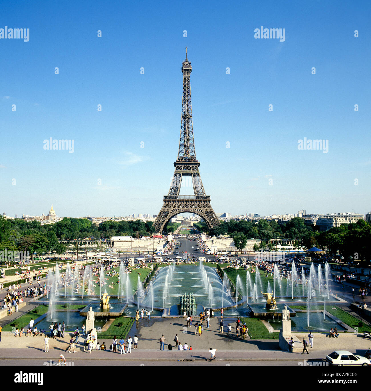 Paris Eiffelturm und Gärten-Frankreich Stockfoto