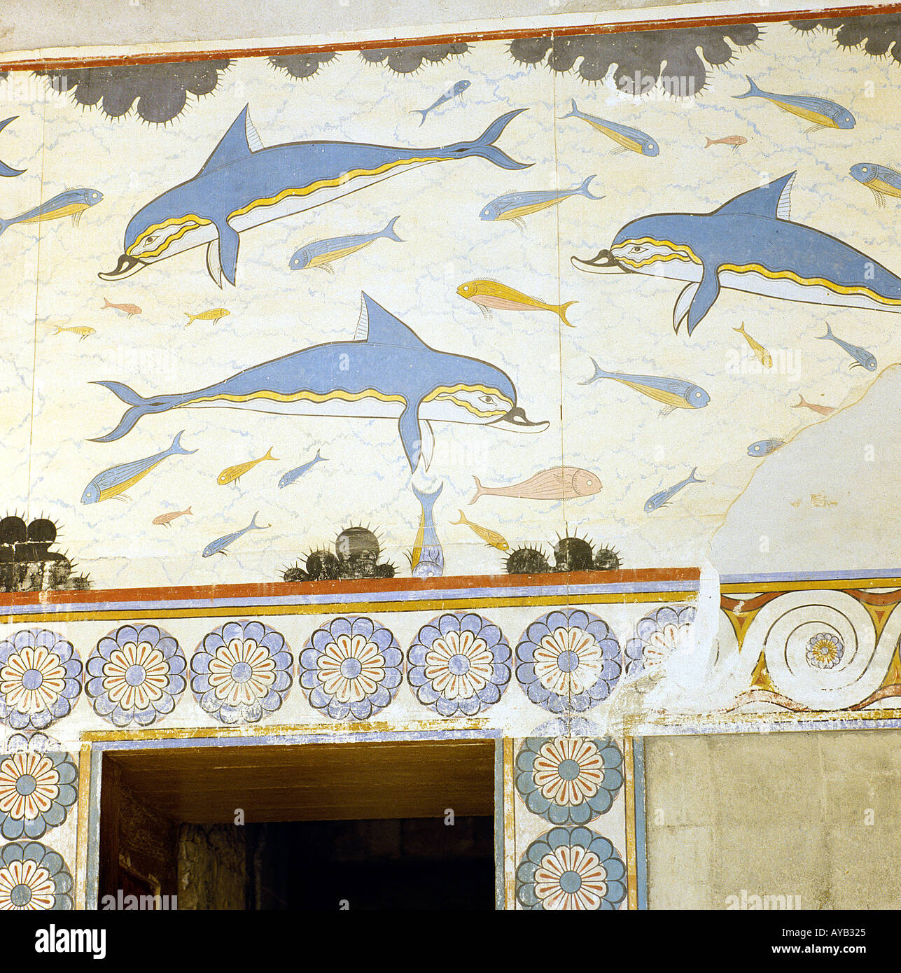 Im Inneren der Palast von Knossos Stockfoto