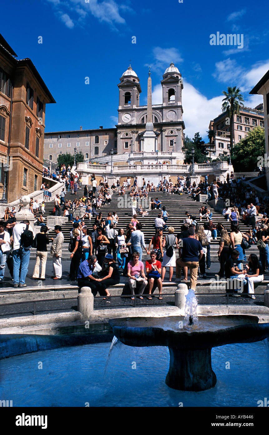 Die berühmte "Spanische Treppe" in Rom. Italien Stockfoto