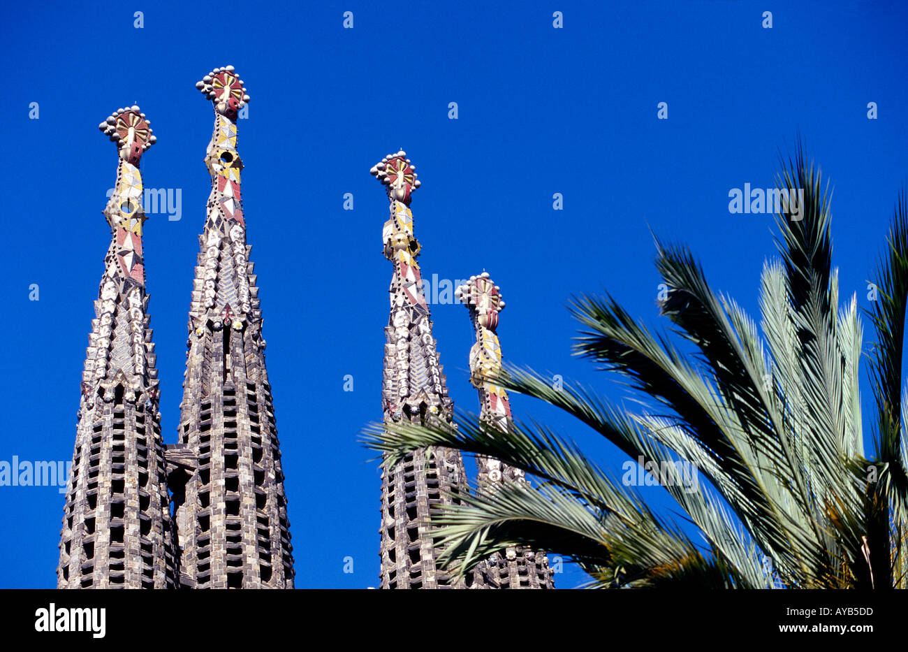 Sagrada Familia details Barcelona Spanien Stockfoto