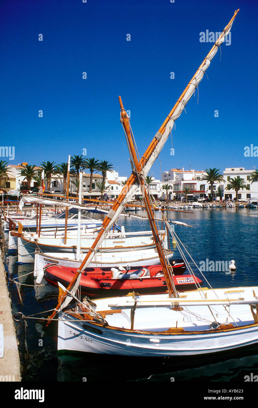 Fornells auf Minorca-Balearen-Spanien Stockfoto