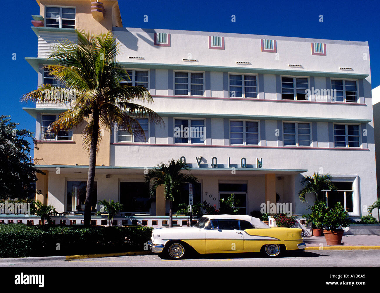 Miami South Beach Art Deco Hotels Stockfoto