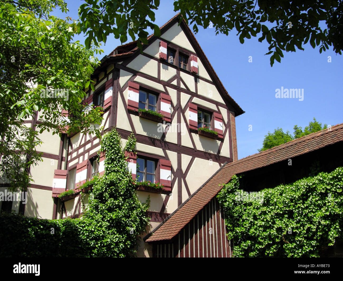 Nürnberg Nürnberg Nürnberg Teil der kaiserlichen Burg Tor Hof-Innenhof Stockfoto