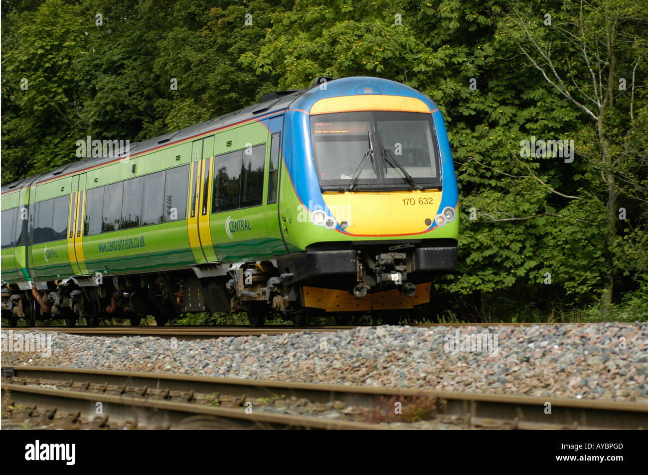 Zentrale Züge Klasse 170 Zug im Hope Valley Derbyshire England Stockfoto