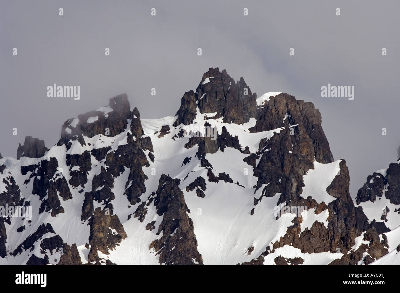 USA, Alaska. Berge der Alaska Range die lokal die Craggies genannt werden. Stockfoto