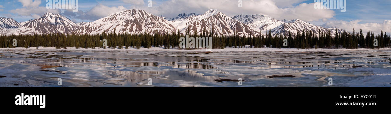 USA, Alaska. Berge der Alaska Range die lokal die Craggies genannt werden. Stockfoto