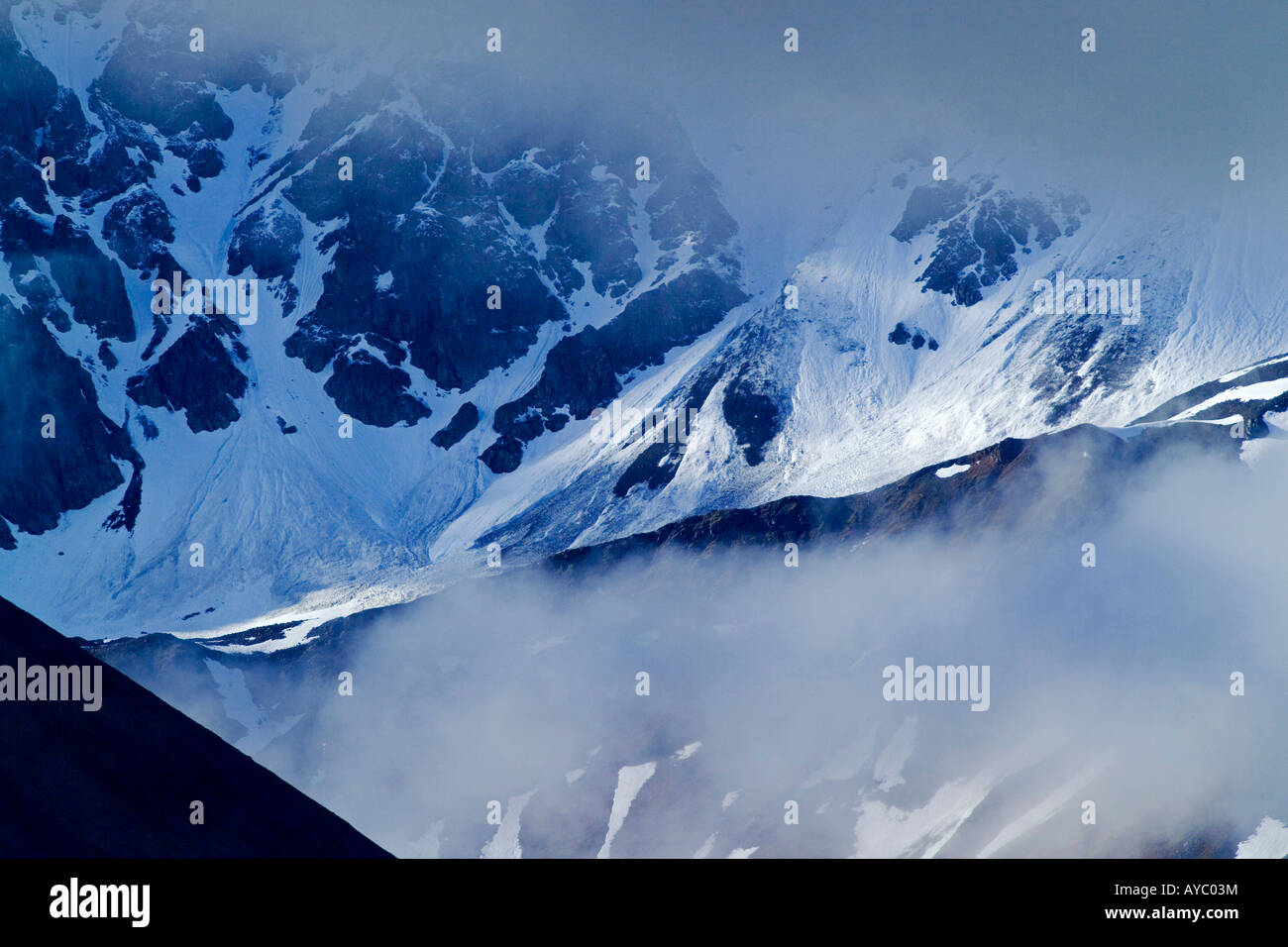 USA, Alaska. Grate der Berge in den Talkeetna Bergen. Die Craggies genannt. Stockfoto