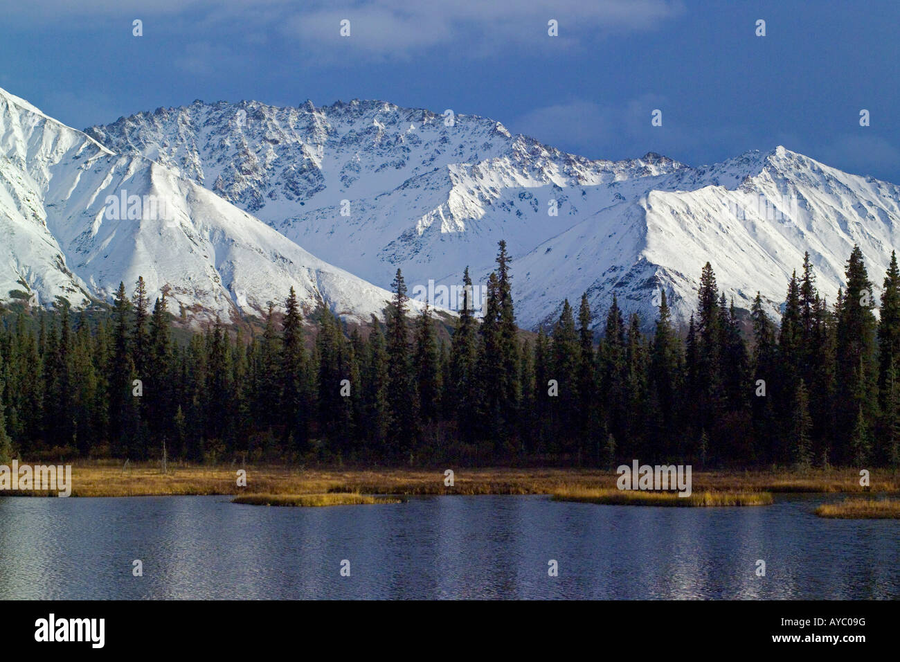 USA, Alaska. Namenlose Berge in die Alaska Range. Teil der Talkeetna Berge sie lokal sind genannt "Craggies". Stockfoto