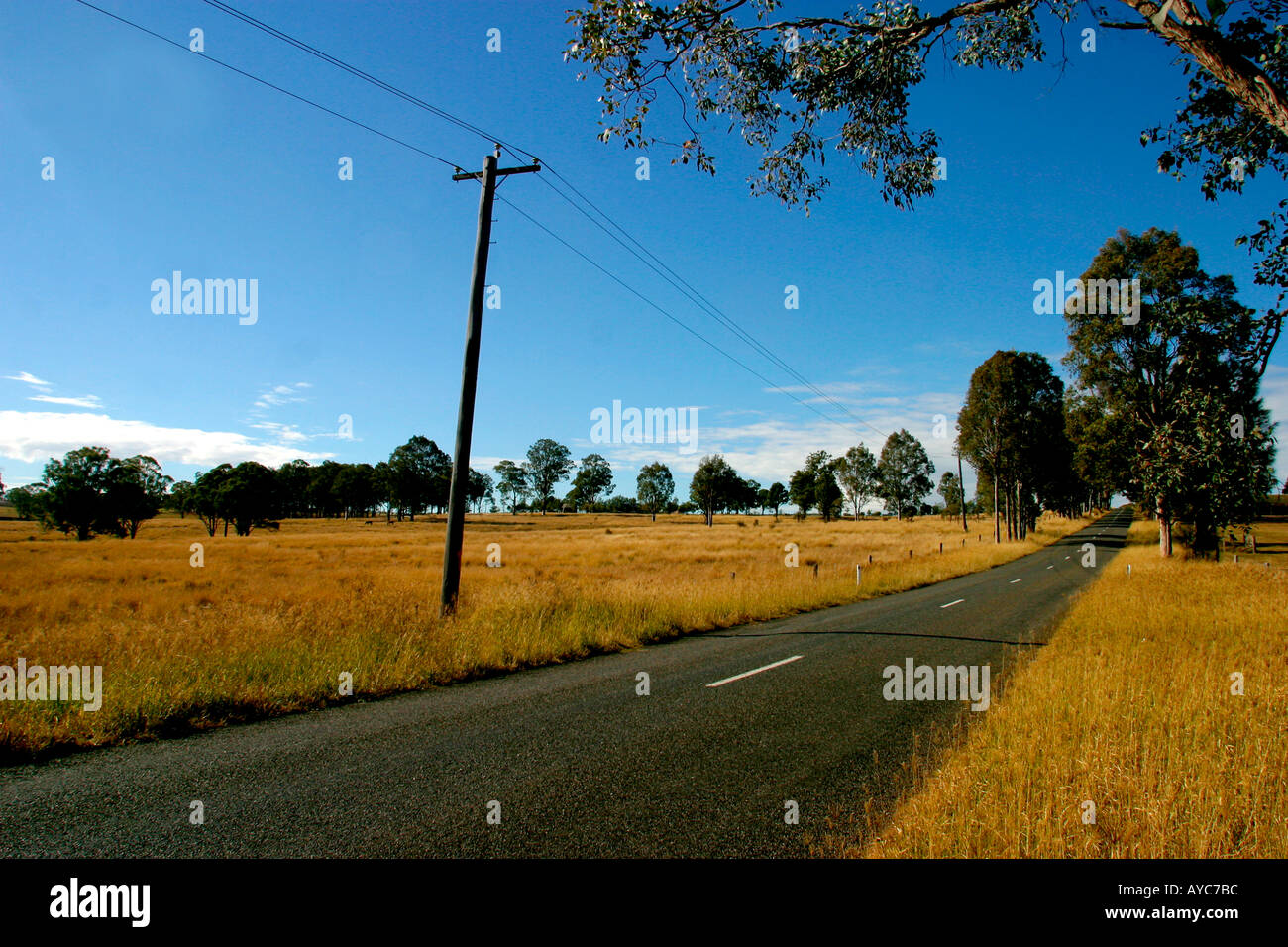 Australische Landstraße Stockfoto