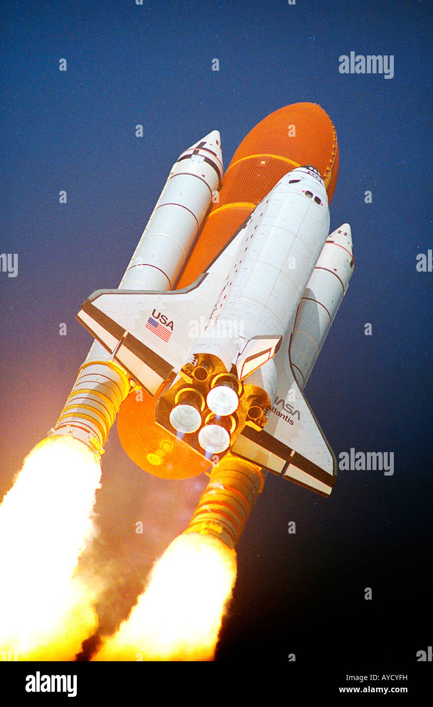 NASA-Shuttle von Cape Canaveral abheben Stockfoto